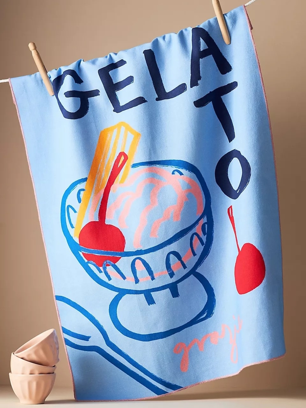 Anthropologie x Jordan Nickson Gelato Cotton Dish Towel